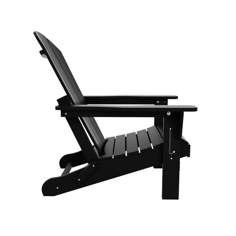 POLYTRENDS Laguna Folding Poly Eco-Friendly All Weather Outdoor Adirondack Chair
