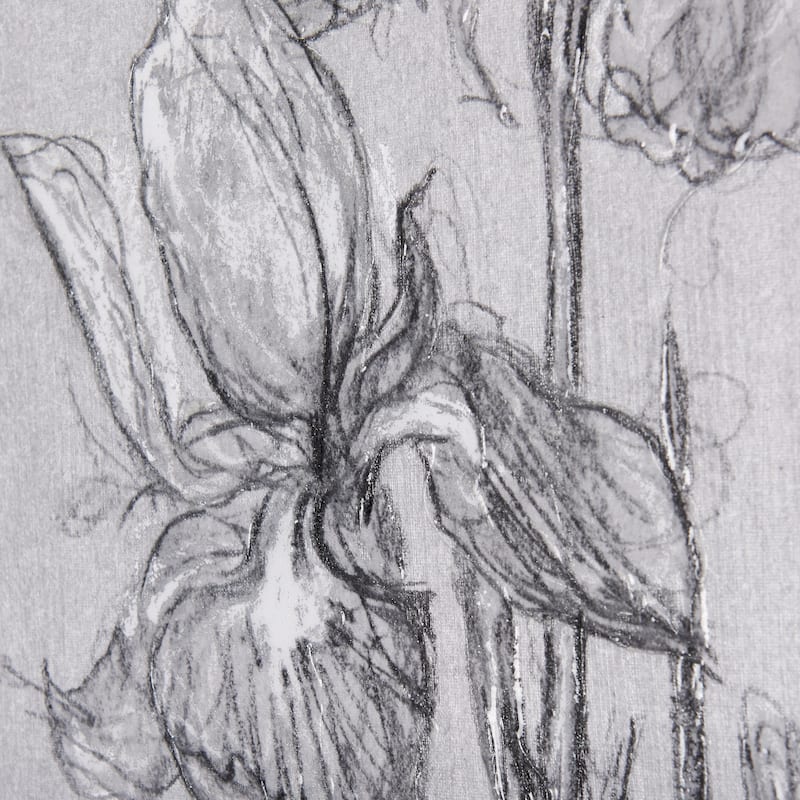 Botanical Sketches IV (Grey) (24 x 36) Canvas Art Print