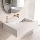 preview thumbnail 4 of 170, Pyramid Solid Surface Wall-Mounted Bathroom Sink 30" - White