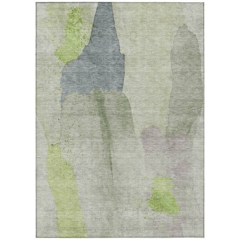 HomeRoots Abstract Transitional Rectangle Outdoor Rug