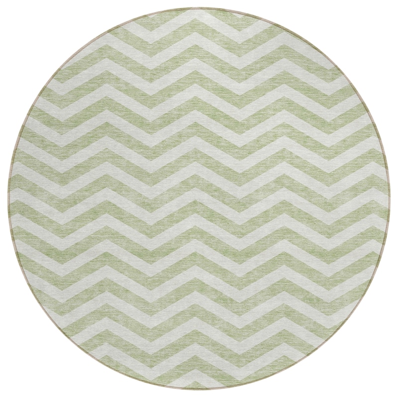 Machine Washable Indoor/ Outdoor Chantille Chevron Stripe Rug