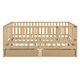 preview thumbnail 11 of 118, Roomfitters Twin Size Wood Daybed with Fence Guardrails, 2 Storage Drawers, Convertible Floor Bed, and Built-In Shelving