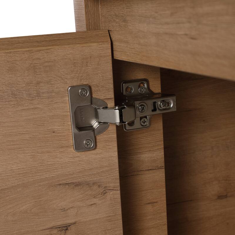 Floating Bathroom Vanity with Sink, Wall-Mounted Bathroom Storage Cabinet, Vanity Cabinet & Ceramic Sink Set