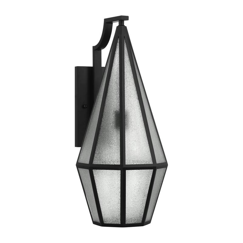 Peninsula 1-Light Outdoor Wall Lantern in Matte Black - Matte Black