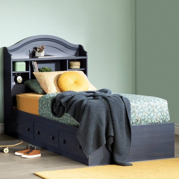 slide 2 of 14, South Shore Summer Breeze Bed Set - Bed and Headboard kit Blueberry