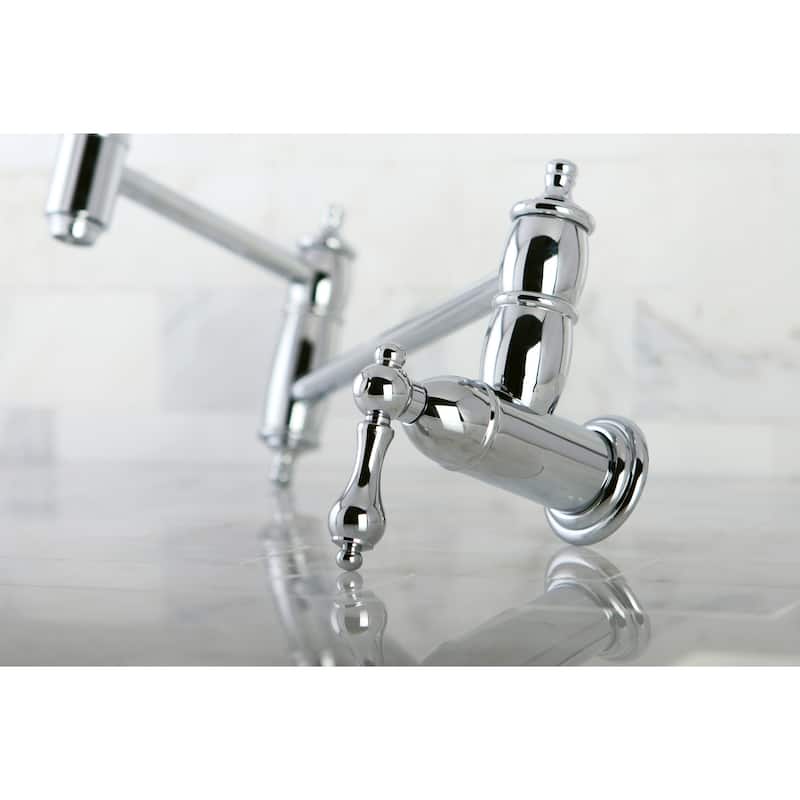 Restoration Wall Mount Pot Filler Kitchen Faucet