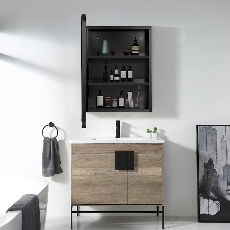 Multifunctional Wall-Mounted Mirrored Cabinet