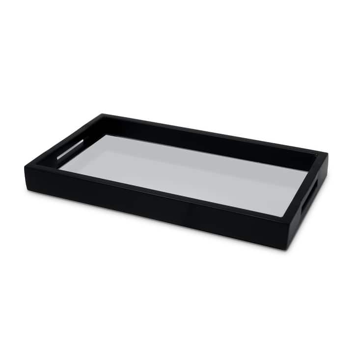 Large Rectangle Mirror Tray with Handles, Available in 3 Colors and 2 Sizes