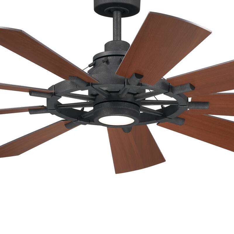 Kichler Lighting Gentry 60 inch Integrated LED Indoor Distressed Black Ceiling Fan