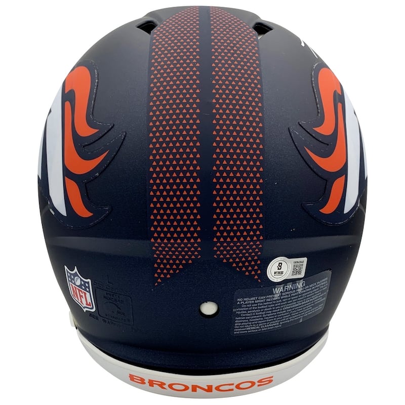 Bo Nix Autographed Denver Broncos Signed 2024 Full Sized Authentic Football Helmet Beckett COA - 8'6" x 11'6"