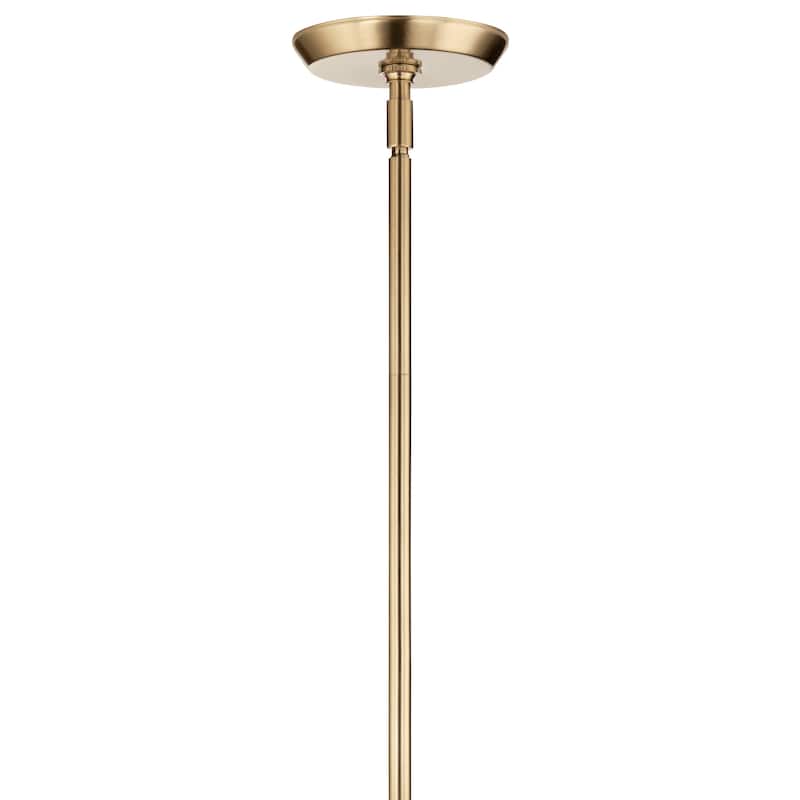 Cassius 52.5 Inch 8 Light Convertible Chandelier with Opal Glass in Champagne Bronze