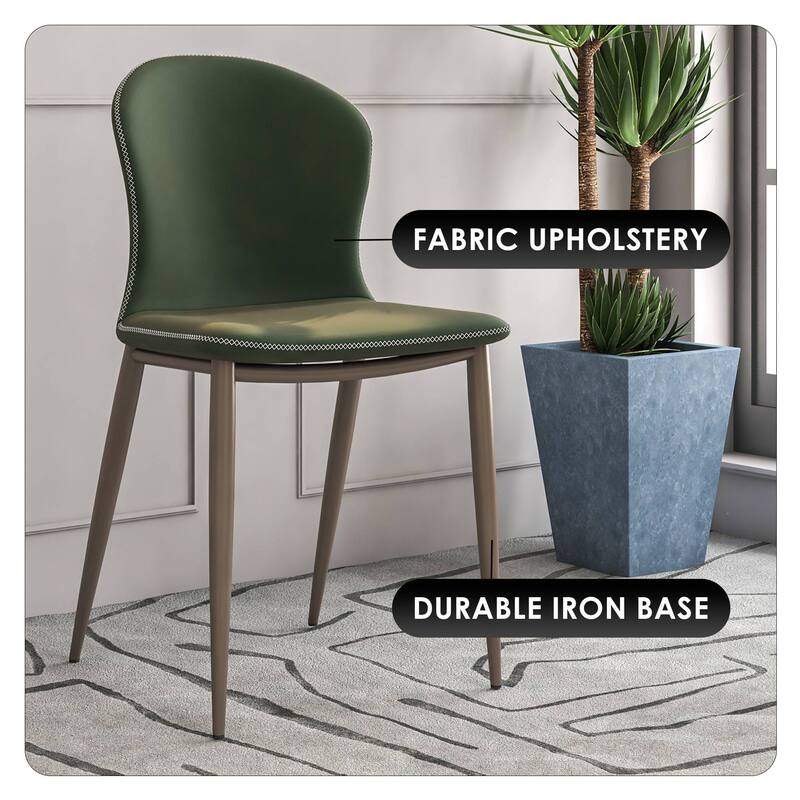 Mosaic Modern Upholstered in Fabric Dining Chair With Metal Legs Set of 4