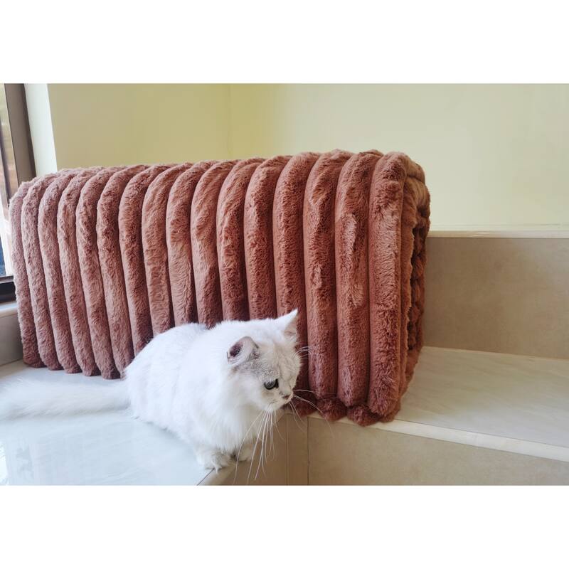 Ottoman bench storage foot rest for couch Pet Supplies Corduroy Bench Cat's nest to hide