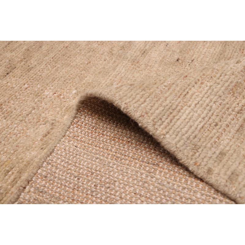 ECARPETGALLERY Hand-knotted Looma Light Khaki Wool Rug - 8'2 x 10'1