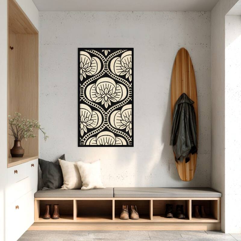 Amanti Art Framed Fabric Pinboard Ornamental Tile Motif No. 1 by Vision Studio Printed Bulletin Board