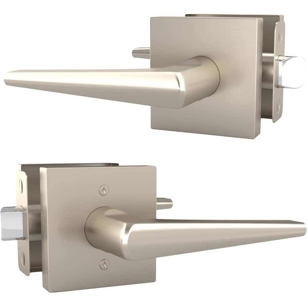 Mega Handles SCHEIN Angled Passage Door Lever Handle | Reversible Keyless Door Lock Handles for Hallway, Closet, and Bathroom