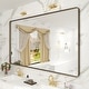 preview thumbnail 159 of 192, KIOTEE Modern Metal Frame Wall Mounted Bathroom Vanity Mirror with 5-year warranty 60x36 - Bronze