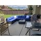 Kinbor Patio Furniture Set Outdoor Sectional Sofa All-Weather Wicker Conversation Set