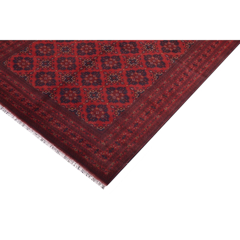 Tribal Biljik Khal Mohammadi Angel Red/Blue Rug - 6'6'' x 9'8''