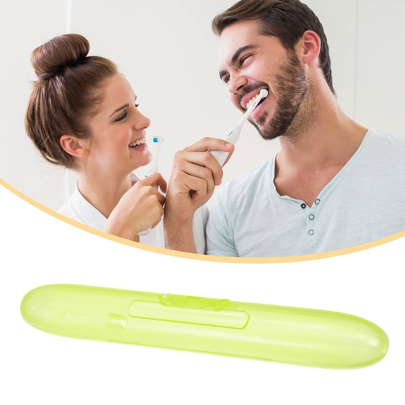 Portable Toothbrush Cases Toothbrush Holders Plastic 8.46"x1.18"x1.14" - Yellow