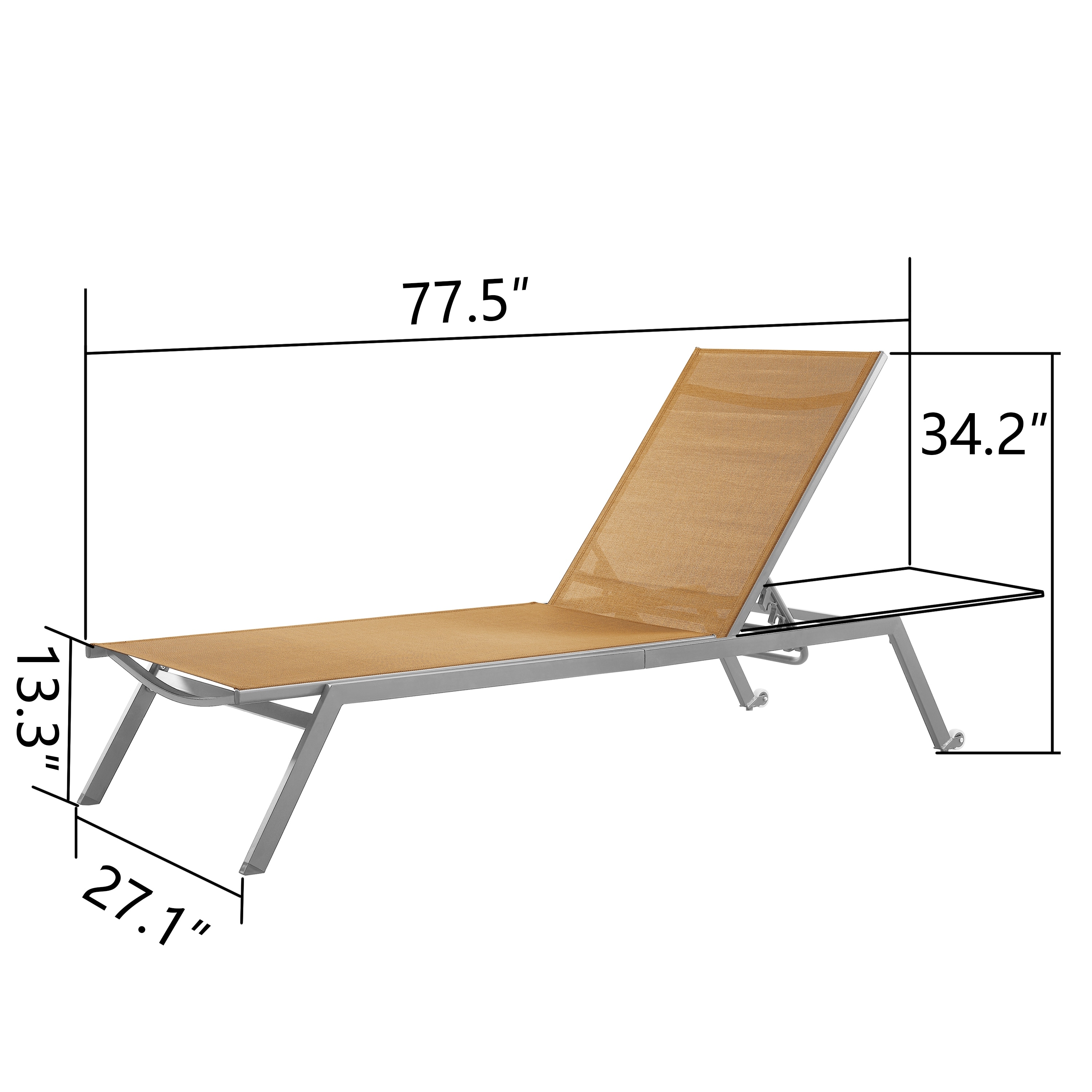 Corvus torino adjustable sling on sale fabric patio chaise lounge