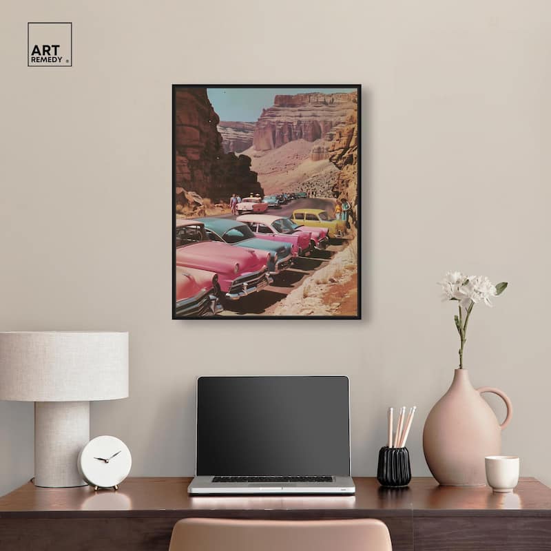 Vintage Canyon Visit Canvas by Art Remedy