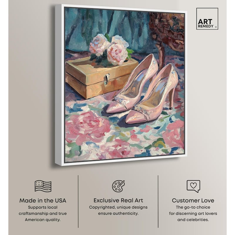 Shoes and the Roses Canvas by Art Remedy