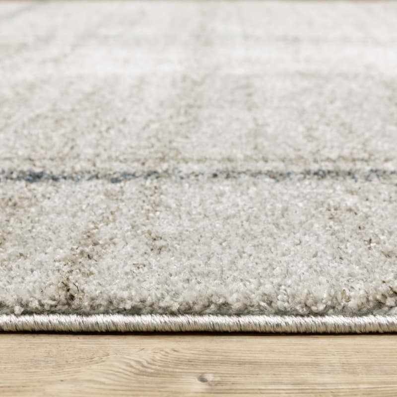 Style Haven Archer Distressed Geometric Grey/ Teal Indoor Area Rug
