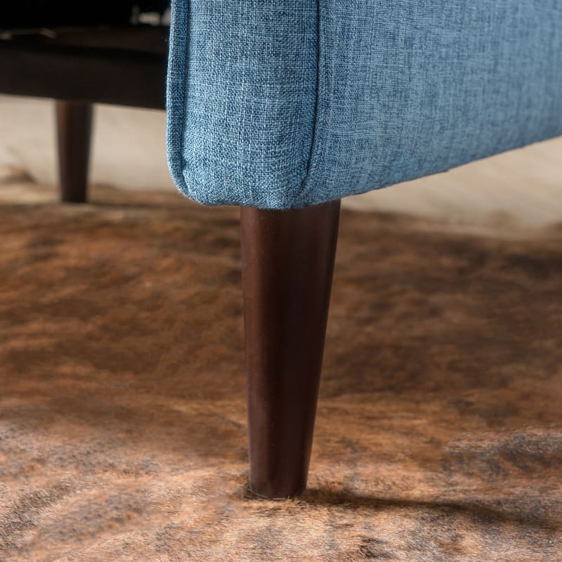 Mervynn Mid-Century Modern Button Tufted Fabric Recliner by Christopher Knight Home