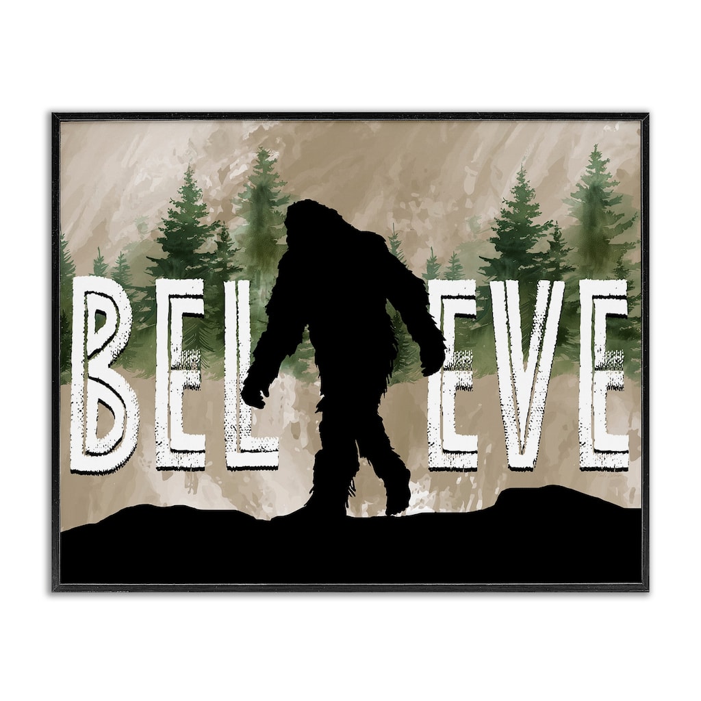 Stupell Believe Rustic Mythical Creature Framed Giclee Art Design By Nicole DeCamp