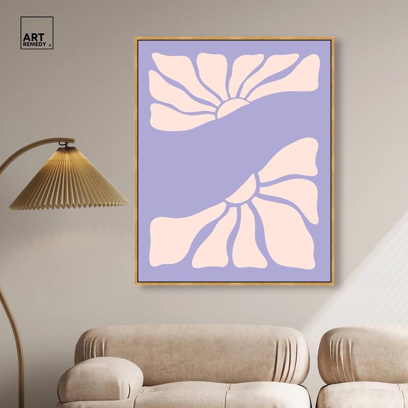 Split in two Flower Canvas by Art Remedy