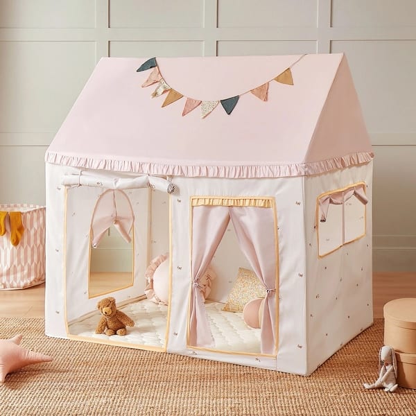 slide 2 of 9, Tiny Land® Sweet Citrus Kid's Play Tent - Creamy white/pink Pink