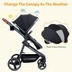 preview thumbnail 14 of 20, 2-in-1 Convertible Baby Stroller,Foldable Pushchair for Newborns with Reversible High Landscape Bassinet, Adjustable Canopy