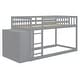 preview thumbnail 7 of 13, Functional Wood Bunk Bed with Maximized space, Solid Construction and Build-in Ladder, Grey