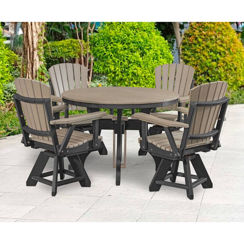 American Furniture Classics Single Dining Height Swivel Arm Chair, Made in the USA