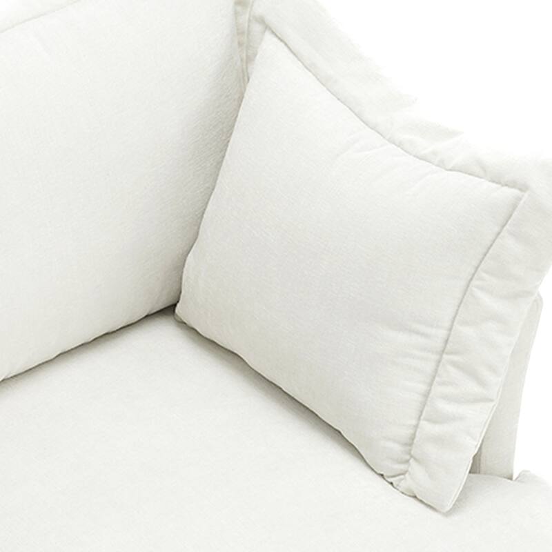 40"W Oversized Upholstered Chenille Comfy Cloud Corner Accent Chair