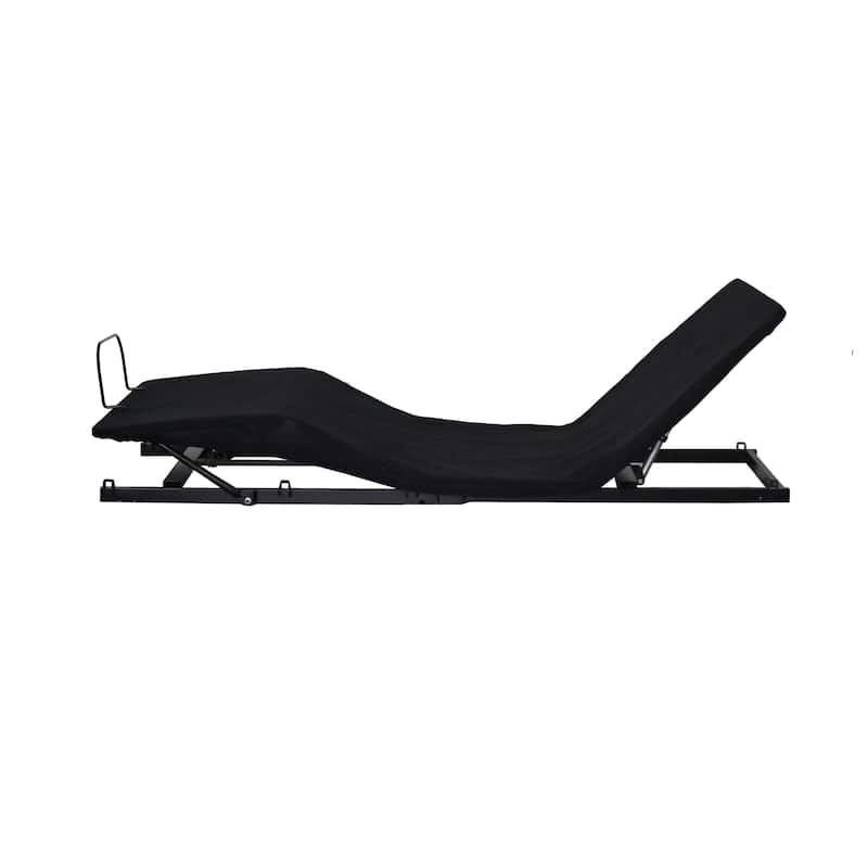 Twin XL Size Steel Frame Adjustable Foldable Bed with Head/Foot Incline (Tool-Free Assembly)