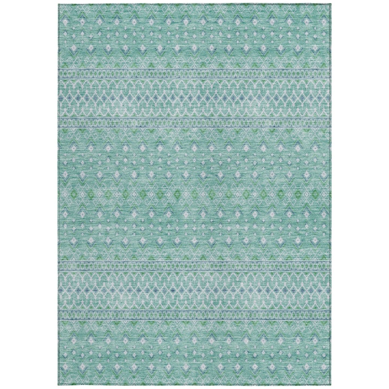 HomeRoots Tribal Transitional Rectangle Outdoor Rug