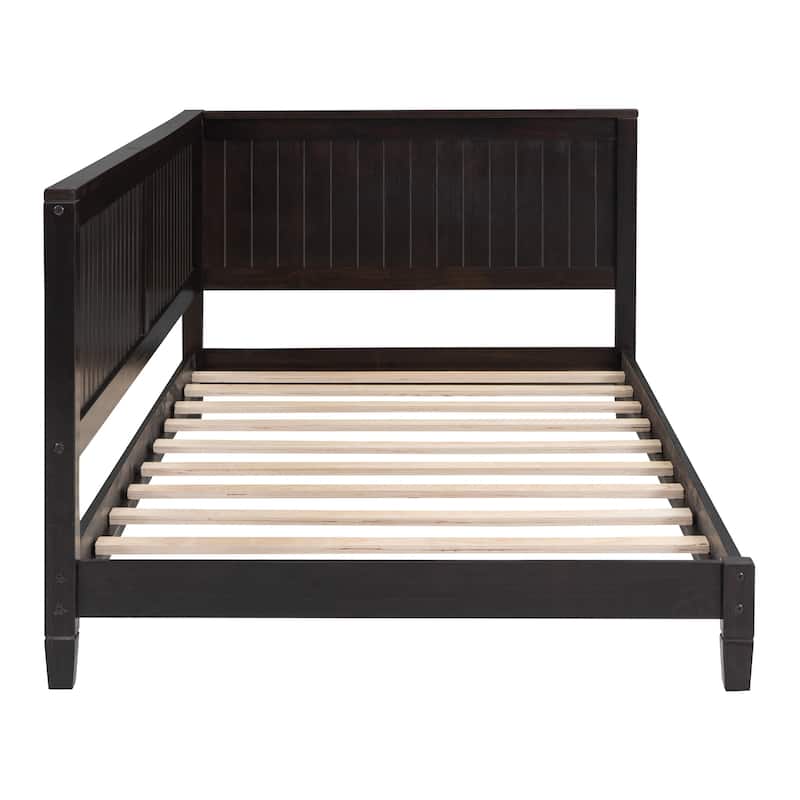 Low Wooden Daybed with Two-sided Headboard