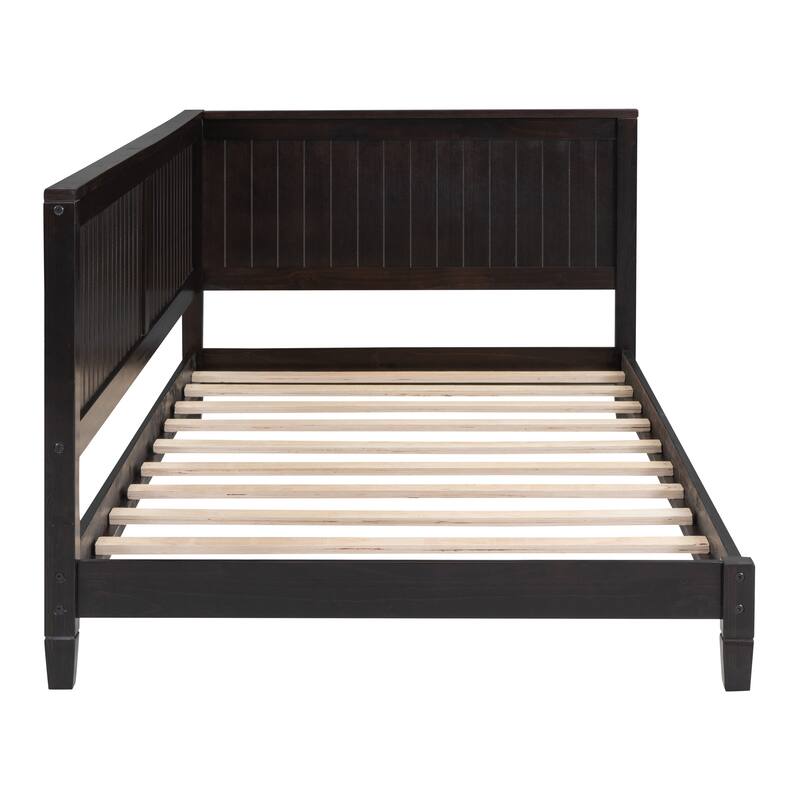 Wooden Daybed with Backrest & Armrest