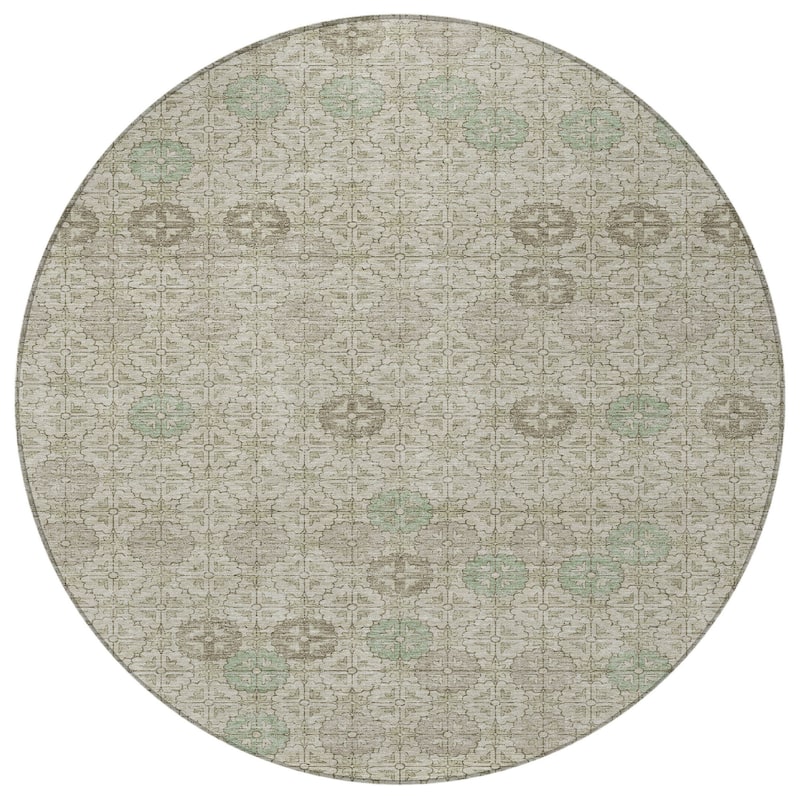 HomeRoots Geometric Transitional Rectangle Outdoor Rug
