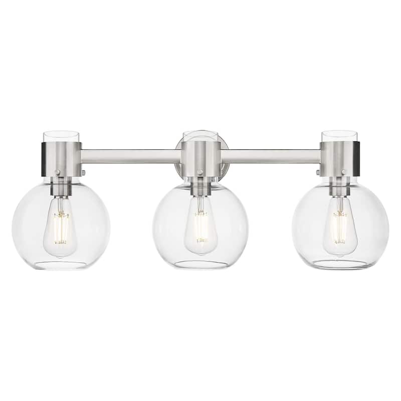 Innovations Lighting 464-3W-G464B-7CL Lawton Sphere 3 Light 24" Wide - Satin Nickel