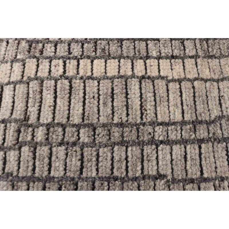 ECARPETGALLERY Hand-knotted Tangier Grey Wool Rug - 5'2 x 7'6