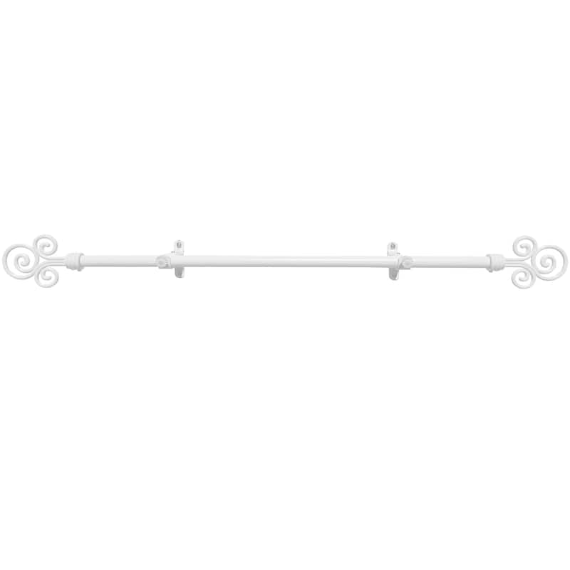Metallo Imperial White Decorative Rod & Finial 28-160 Inch