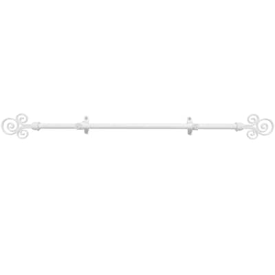 Metallo Imperial White Decorative Rod & Finial 28-160 Inch