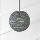 preview thumbnail 26 of 39, Campana 1-Light Bohemian Modern Woven Rattan/Iron LED Pendant, by JONATHAN Y