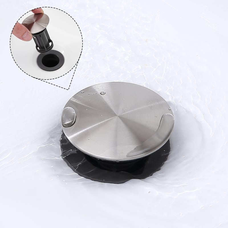 2 Handle Bathroom Vanity Sink Faucet with Pop Up Drain and Supply Line, Ceramic Valve Cartridge, Anti Corrosion, Water Saving