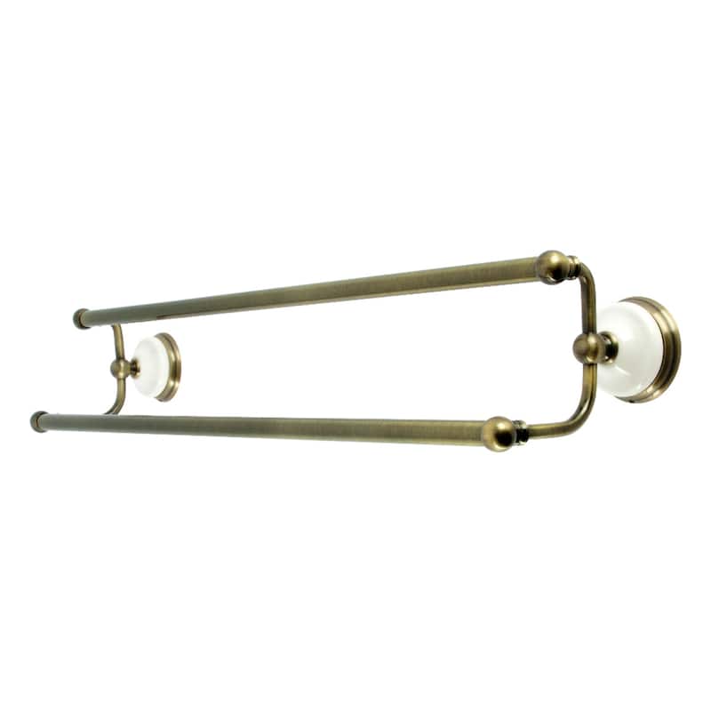 Victorian 24Inch Dual Towel Bar in Antique Brass Bed Bath & Beyond