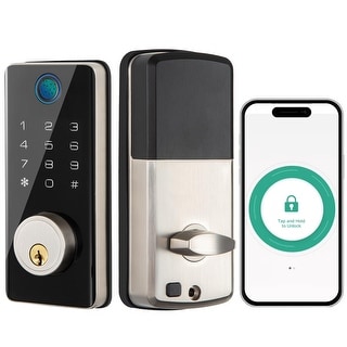 Keyless Entry Door Lock with Keypad, Fingerprint Door Lock - Bed Bath ...