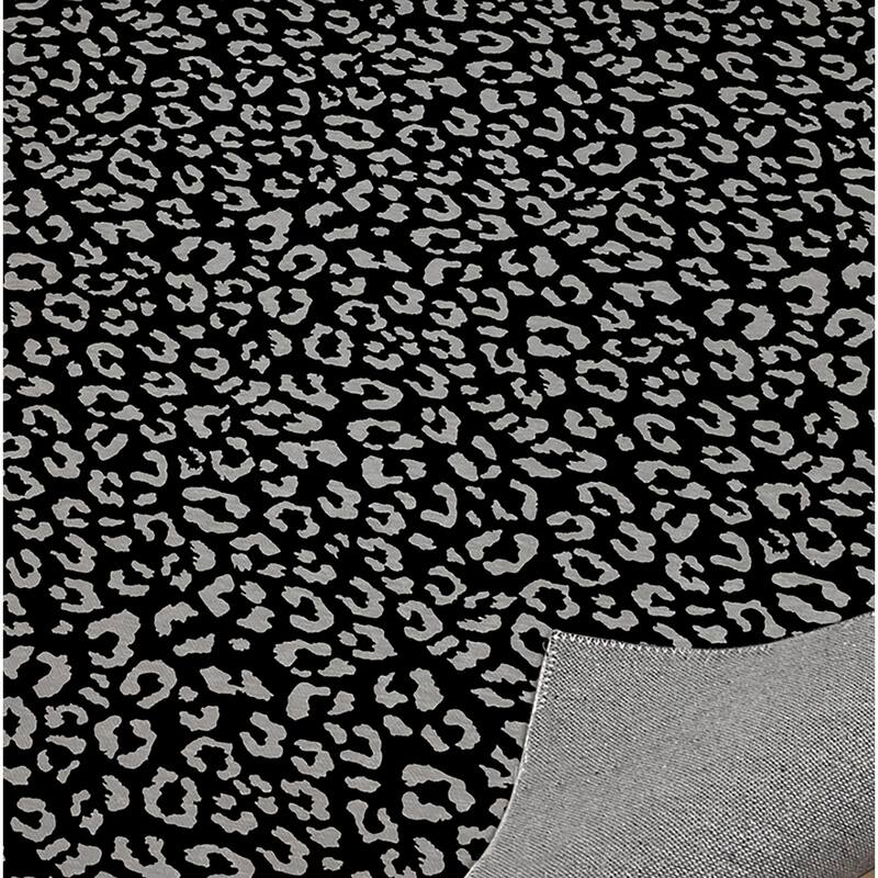 LEOPARD GREY ON BLACK Doormat By Kavka Designs Bed Bath & Beyond
